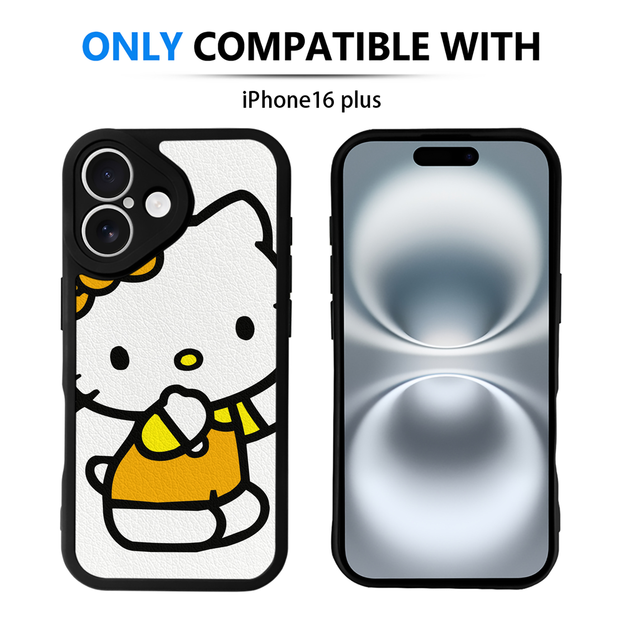 （画像用） Hello Kitty ハローキティ 【iPhone 16シリーズ対応】シリコンスマホケース（レザー調） 材質：シリコン